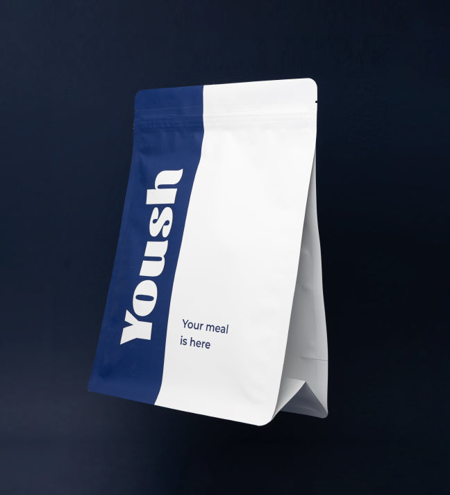 yoush product in box on blue background